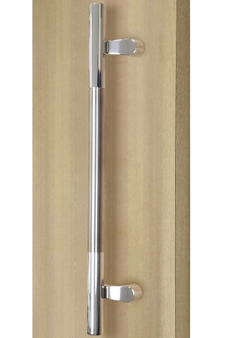 Impact-windows-365-PostMount-Offset-Pull-Handle-Back-to-Back-Brushed-Satin-Finish-Polished-Stainless-Steel-Ends-Exterior-Grade-Stainless-Steel-Alloy