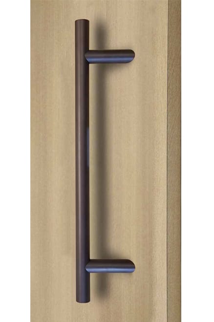 Impact-windows-365-45-Offset-Ladder-Pull-Handle-Back-to-Back-Bronze-Powder-Coated-Finish-Exterior-Grade-Stainless-Steel-Alloy