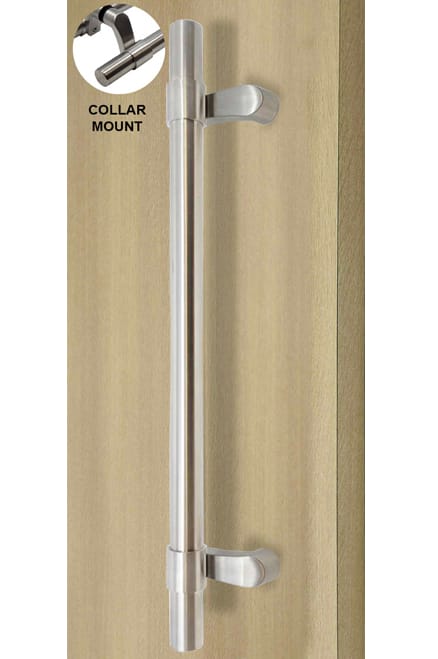 Impact-windows-365-PostMount-Offset-Pull-Handle-with-Collar-Back-to-Back-Brushed-Satin-Finish-Exterior-Grade-Stainless-Steel-Alloy